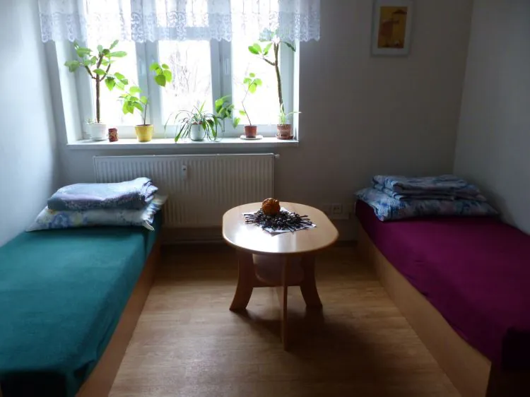 Záběr na ložnici Domovinky Zámostí